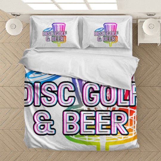 Disc Golf and Beer Drinking Outdoor Game Drinker Bedding Sets