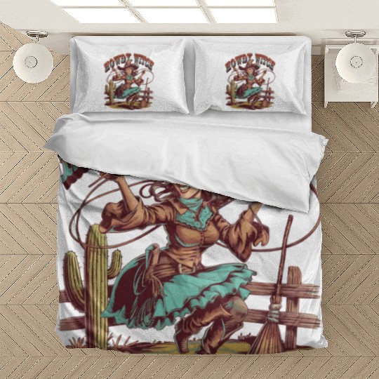 Howdy Witch Cowgirl Lasso Design Bedding Sets