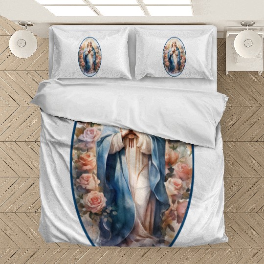 Blessed Mother Mary Knows Best Catholic Bedding Sets