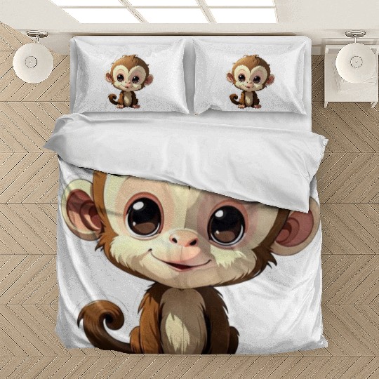 Monkey Chibi-Style Sticker Bedding Sets