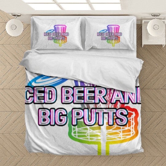 Iced Beer and Big Putts Disc Golf Beer Lover Bedding Sets