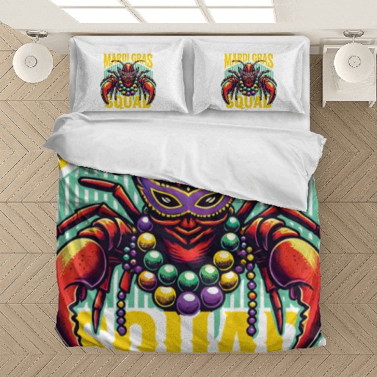Mardi Gras Crayfish Squad Celebration Bedding Sets