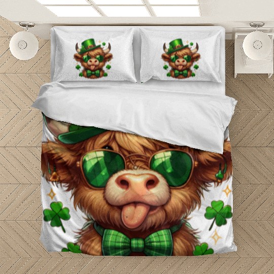 St Patricks Day Bedding Sets - Irish Lucky cow