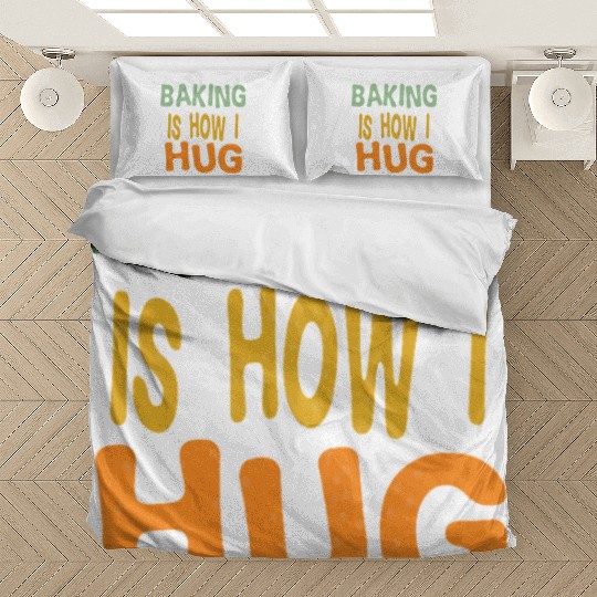 Groovy Baking Is How I Hug Baker Mom Dad chef Bedding Sets
