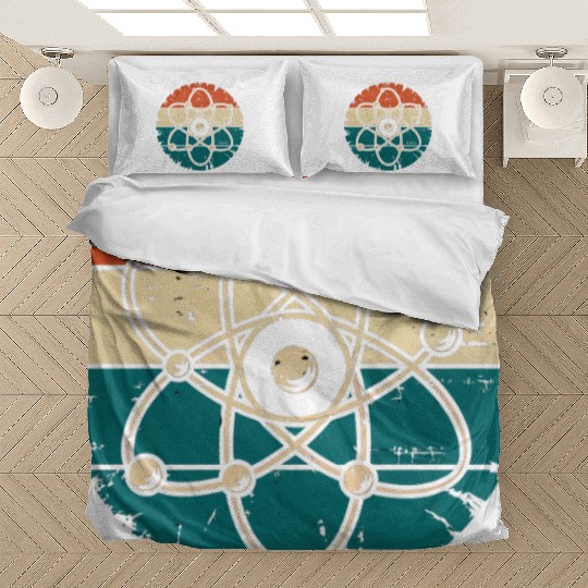Retro Atom Art Biology Physics Chemistry Science Bedding Sets