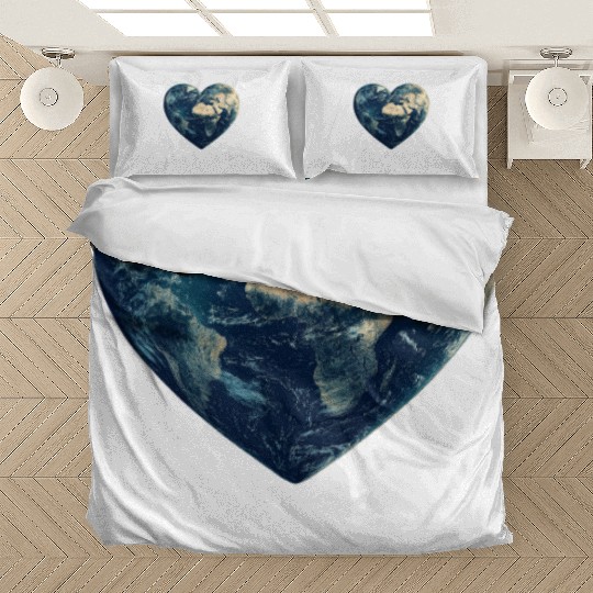 Keep the Heart Beating Earth Day Earth Environment Bedding Sets