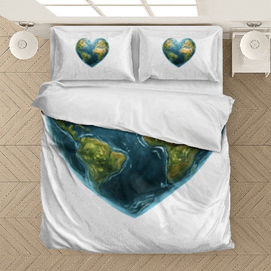 Keep the Heart Beating Environment Earth Day Heart Bedding Sets