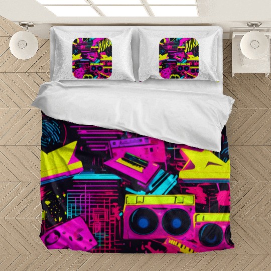 Vintage 80s party old school Bedding Sets