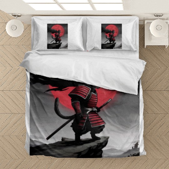 Japanese Cat Samurai Cat Bedding Sets