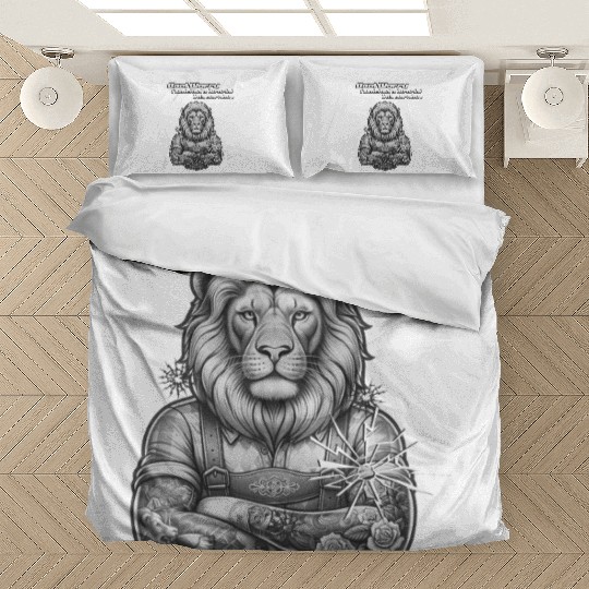 Fearless Tattooed Lion I Watched a tutorial Bedding Sets