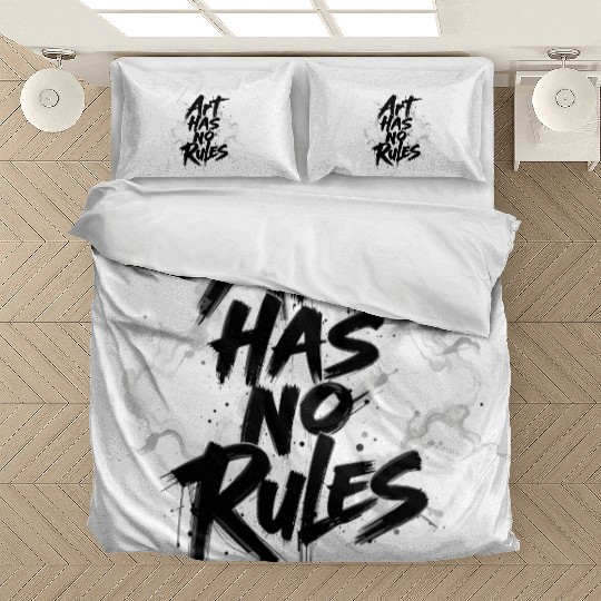 Art Has No Rules - Bold Creative Typography Design Bedding Sets