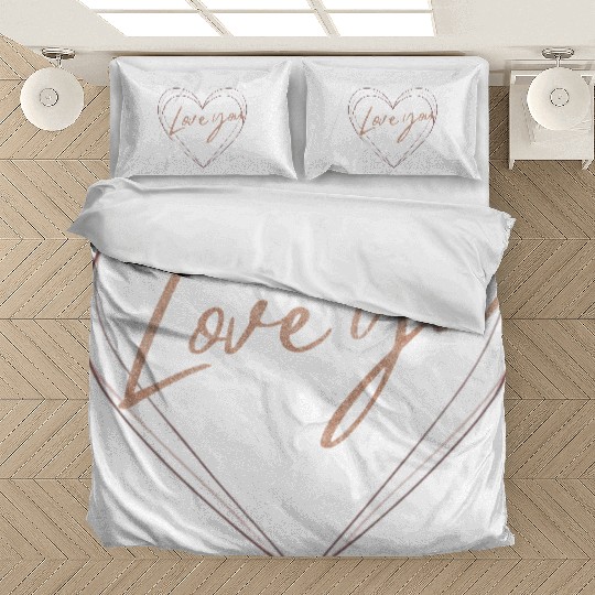 Heart Lines Love You Bedding Sets