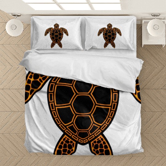 Neon Lava Sea Turtle Design Bedding Sets