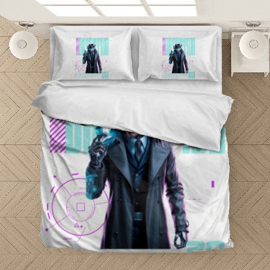 Detective Robot Futuristic Spy Sci Fi Hero Bedding Sets