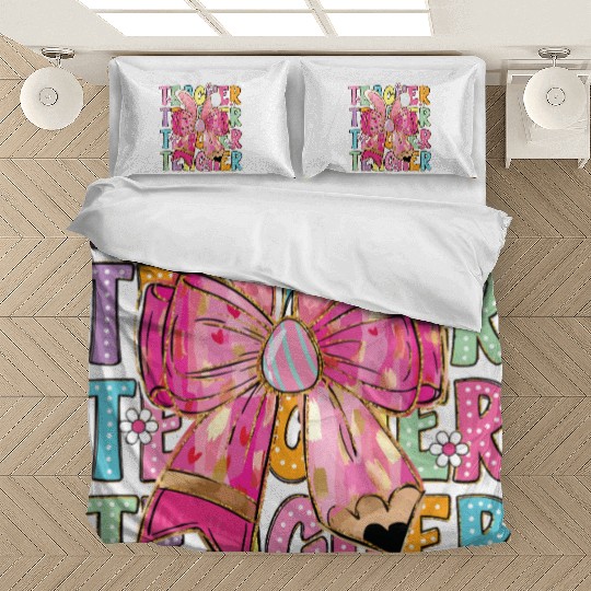 Teacher Easter Bow Design Bedding Sets