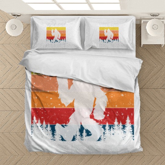 Vote For Bigfoot Funny Retro Graphic Novelty Bedding Sets