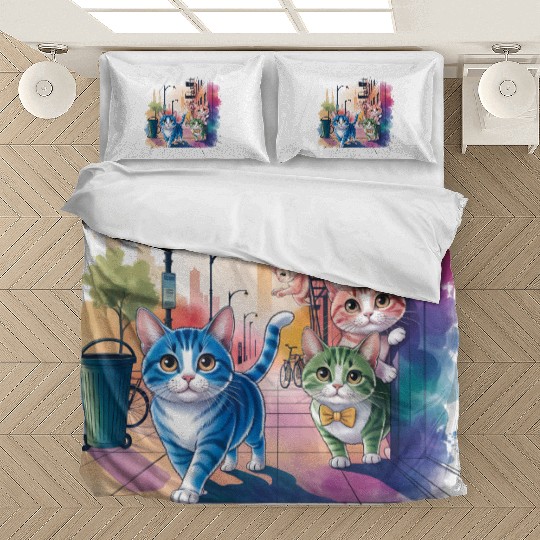Urban Cat Friends Bedding Sets