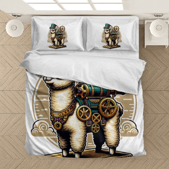 Steampunk Llama with Gears and Goggles Bedding Sets