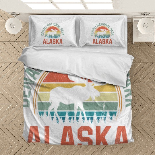 Denali National Park Alaska Moose Hiking Nature Bedding Sets