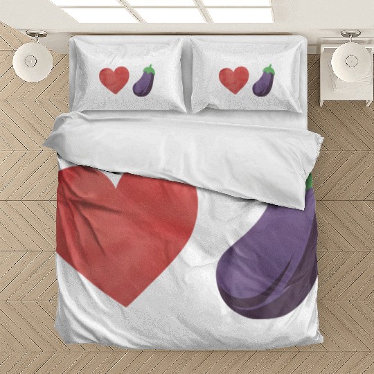 Love Eggplant Funny Gay LGBTQ Pride Bedding Sets