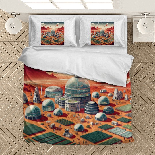 Town on Mars Bedding Sets