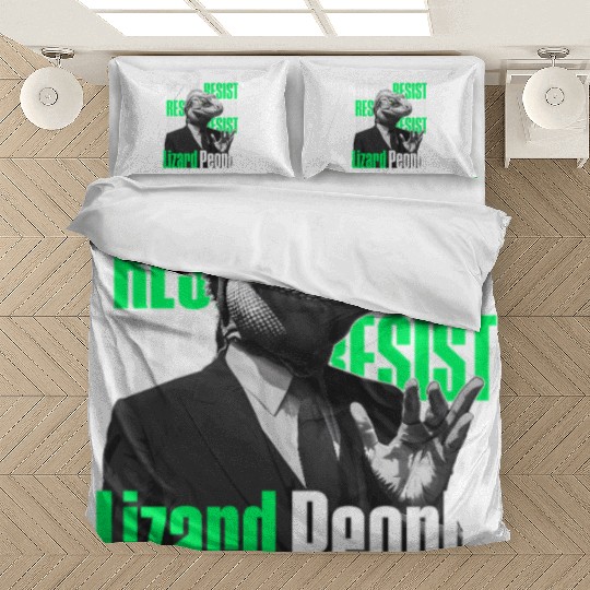 Resist Reptilians Lizard People Bedding Sets