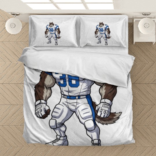 Wolf American football player Bedding Sets