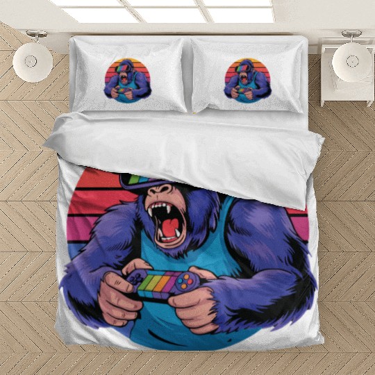 Retro Gamer Ape Bedding Sets