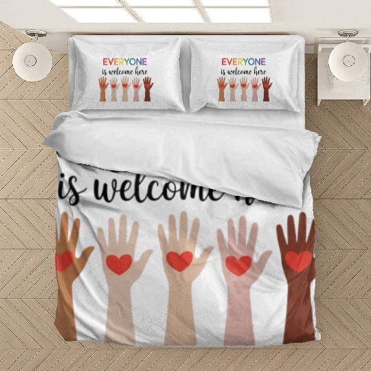 Everyone Is Welcome Here Idaho Teacher Bedding Sets