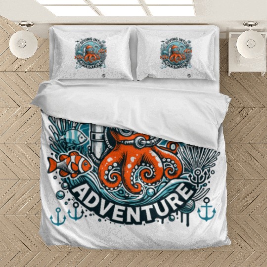 Diving Into Adventure – Octopus Diver Bedding Sets