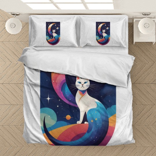 Celestial Cosmic Cat Bedding Sets