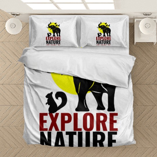 Explore Nature Elephant Squirrel Art Bedding Sets