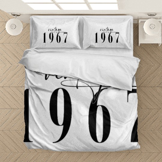 Vintage 1967 Birthday Minimalist Elegant Bedding Sets