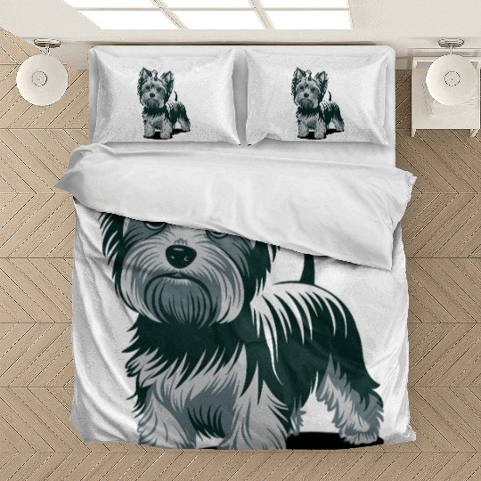 Adorable Yorkshire Terrier Art for Dog Lovers Bedding Sets