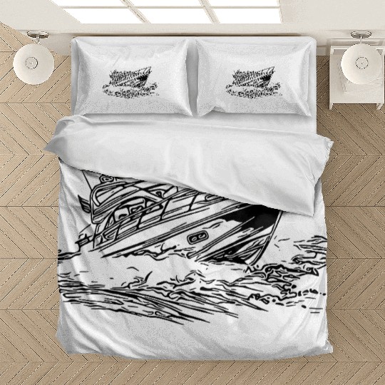 Sleek Ship For Cool Captains And Skippers Bedding Sets