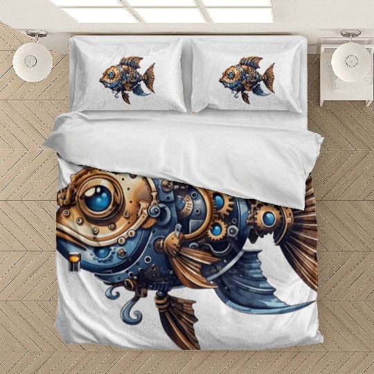 Steampunk Fish Unique Fantasy Ocean Bedding Sets