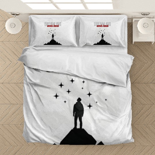 Dream big work hard Bedding Sets