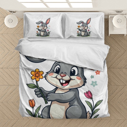Funny Easter Bunny Cute Bunny Easter Bedding Sets