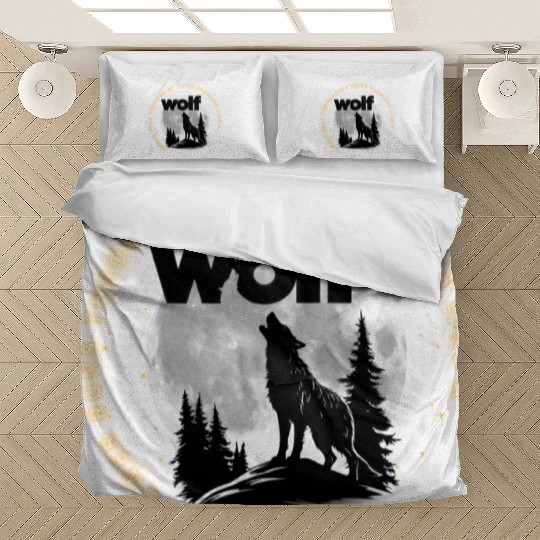 Fearless Wolf Full Moon Bedding Sets