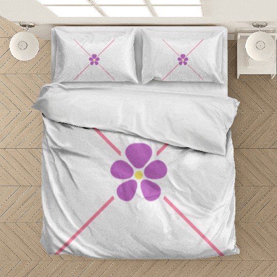 Subtle Lesbian Violet Flower Hidden Pride Bedding Sets
