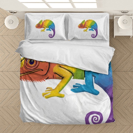 Rainbow Chameleon - "I'm Unique!" Colorful Animal Bedding Sets