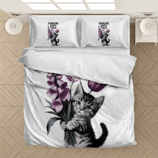 Subtle Floral Anti Trump Flowers Foxglove Daisy Bedding Sets