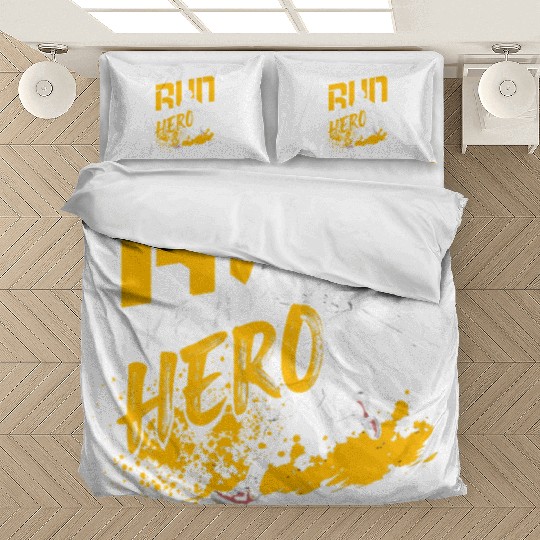 Marathon Marathoner Running Run Like A Hero Bedding Sets