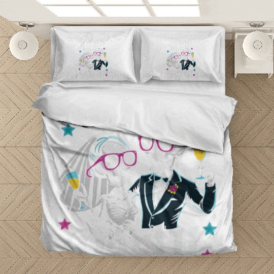 Funny Skeleton Bride and Groom Till Death Do Party Bedding Sets