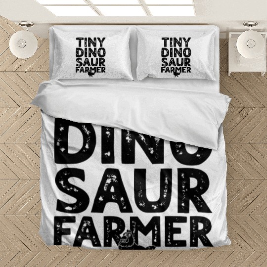 Dinosaur Funny Dino Farmer - Tiny Dinosaur farmer Bedding Sets