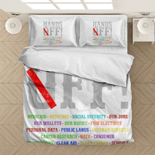 Hands Off Social Security Protest Resist Save D Bedding Sets