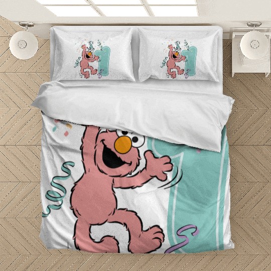 Sesame Street Birthday Design With Elmo One Year Bedding Sets