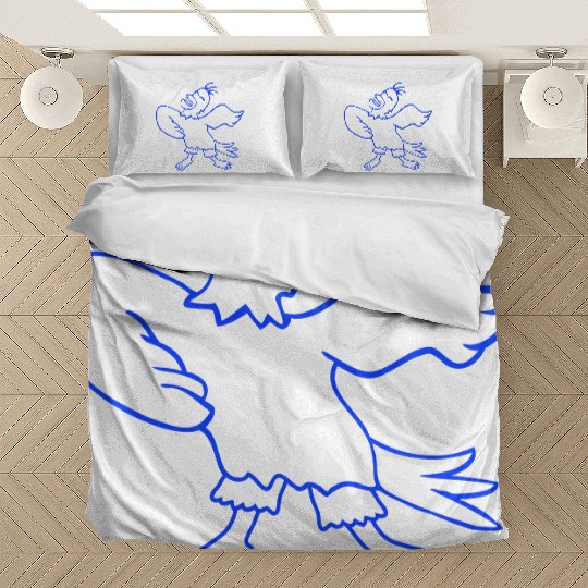 Seagull bird dances happily celebrates cheerful Bedding Sets