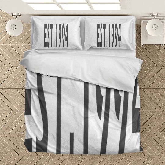 EST. 1994 Ash Text Bedding Sets – Minimalist Vintage