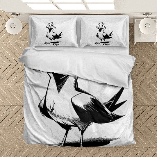 Nice flappy man funny seagull bird Bedding Sets